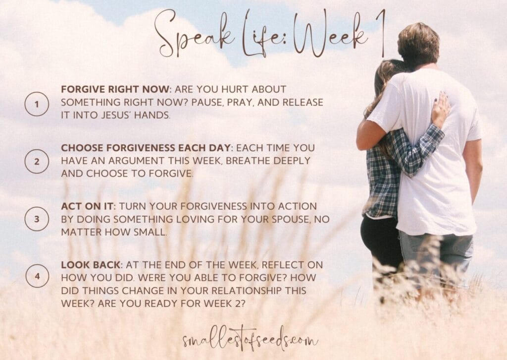 Printable card for the series speak life week 1